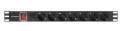 Lanberg Listwa zasilająca Rack PDU 19"  1U 10A 7X SCHUKO 2m czarny C14