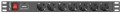 Lanberg Listwa zasilajaca Rack PDU 19"  1U 16A 7X SCHUKO 2m czarna