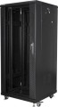 Lanberg Szafa stojąca Rack 19 27U 600x600mm czarna (drzwi szklane)
