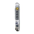 Qoltec Listwa antyprzepięciowa Quick Switch, 6 gniazd, 1,8m, szara