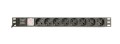 Gembird Listwa zasilająca rack (PDU), 8 gniazd typ Schuko, 1U, 16A, wtyk Schuko 3m