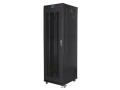 Lanberg Szafa instalacyjna rack stojąca 19 42U 600x800 czarna, drzwi perforowane lcd (flat pack)