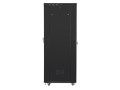 Lanberg Szafa instalacyjna rack stojąca 19 42U 600x1000 czarna, drzwi szklane lcd (flat pack)