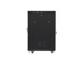 Lanberg Szafa stojąca 19 cali 22U 600x800 drzwi szklane LCD (flat pack) v2 czarna