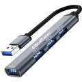 Qoltec HUB adapter USB 3.0 4w1 | 4x USB 3.0