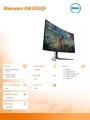 Dell Monitor AW3225QF 31.6 cala Curved NVIDIA G-Sync Compatible 240Hz OLED  4K (3840x2160)/16:9/2xHDMI/5xUSB 3.2/3Y AES&amp;PPE