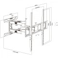 Maclean Uchwyt do TV 43-100'' 80kg MC-423