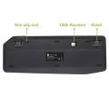Techly Klawiatura bezprzewodowa BT/RF 2.4GHz touchpad LED