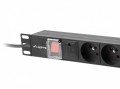Lanberg Listwa zasilająca Rack PDU 19"  1U 10A 7X 230V PL 2m czarna C14