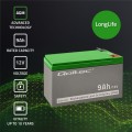 Qoltec Akumulator żelowy | 12V | 9Ah | max.90A | AGM