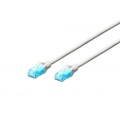 Digitus Patch cord U/UTP kat.5e PVC 0,5m szary