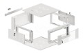 Lanberg Szafa instalacyjna rack wisząca 19 cali 4U 600 szara drzwi szkalne (złożona)