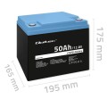Qoltec Akumulator LiFePO4 Litowo-Żelazowo-Fosforanowy | 12.8V | 50Ah |  640Wh | BMS