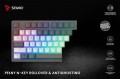 Savio Klawiatura mechaniczna bezprzewodowa SAVIO PHENIX WHITE Gateron Yellow, Pudding