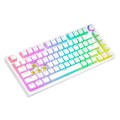 Savio Klawiatura mechaniczna bezprzewodowa SAVIO PHENIX WHITE Gateron Yellow, Pudding