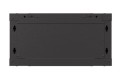 Lanberg Szafa instalacyjna rack wisząca 19" 4U 540x350 czarna drzwi   przeszklone ( flat pack)