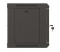 Lanberg Szafa instalacyjna rack wisząca 19" 6U 540x350 czarna drzwi  przeszklone ( flat pack)