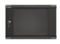 Lanberg Szafa instalacyjna rack wisząca 19" 6U 540x350 czarna drzwi  przeszklone ( flat pack)