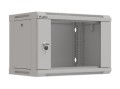 Lanberg Szafa instalacyjna rack wisząca 19" 6U 540x350 szara drzwi przeszklone ( flat pack)