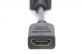 Digitus Kabel adapter Displayport z zatrzaskiem 1080p 60Hz FHD Typ DP/HDMI A M/Ż czarny 0,15m