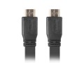 Lanberg Kabel HDMI-HDMI v2.0 1.8m czarny płaski 4K 60Hz, pełna miedź