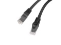 Lanberg Patchcord kat.6 UTP LSZH CU 0.5m czarny fluke passed