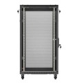 Lanberg Szafa instalacyjna rack stojąca 19" 22U 600x1000 czarna drzwi    perforowane ( flat pack)