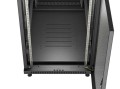 Lanberg Szafa instalacyjna rack stojąca 19" 22U 600x1000 czarna drzwi    perforowane ( flat pack)