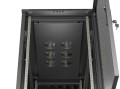 Lanberg Szafa instalacyjna rack stojąca 19" 22U 600x1200 czarna drzwi   perforowane (flat pack)