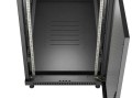 Lanberg Szafa instalacyjna rack stojąca 19" 22U 600x1200 czarna drzwi   perforowane (flat pack)