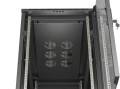 Lanberg Szafa instalacyjna rack stojąca 19" 22U 600x1200 czarna drzwi   przeszklone (flat pack)