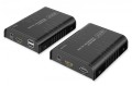 Digitus Przedłużacz (extender) po skrętce kat.6 HDMI 4K/60Hz z KVM USB 2.0 przez IP 1G lub do 120m/200m, max. 253 odbiorniki, ekran dotykowy - zestaw