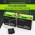 Qoltec Balanser napięcia 24V do akumulatorów 2x12V | 5A | LiFePO4 AGM   GEL