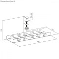 Maclean Organizer podbiurkowy MC-105 B, na kable