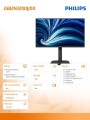 Philips Monitor 24B2N3200J 23.8 cala IPS 120Hz HDMI DP VGA Pivot Glośniki
