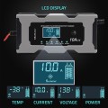 Qoltec Mikroprocesorowa ładowarka 12V 10A | Prostownik z funkcją naprawy do akumulatora AGM GEL LiFePO4 | LCD