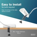 Digitus Listwa zasilająca biurkowa, 3 gniazda Schuko, 2x USB-A (2x 12W), 1x USB-C (30W) z zaciskiem na blat, kabel 1,5m, biała