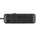 Maclean Listwa zasilająca MCE387 B 2 gniazda 3xUSB, 110-240V AC 50/60Hz 2,1A max 2500W, 1,5m czarna