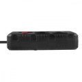 Maclean Listwa zasilająca MCE393 B 4 gniazda 3xUSB 110-240V AV 50/60Hz 1A max 2500W 3m czarna