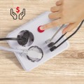 Maclean Listwa zasilająca, MCE388 W 2 gniazda, 3xUSB, 110-240V AC 50/60Hz, 2.1A max 2500W, 3m biała