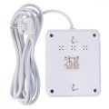 Maclean Listwa zasilająca, MCE388 W 2 gniazda, 3xUSB, 110-240V AC 50/60Hz, 2.1A max 2500W, 3m biała