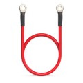 Qoltec Przewód akumulatorowy z końcówkami konektorowymi M8 | Kabel z     oczkiem 8mm | 60cm | Czerwony