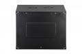 Digitus Szafa sieciowa wisząca Dynamic 19" 9U rack 474x600x450mm, drzwi szyba, czarna, niezłożona, 60kg