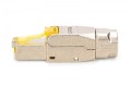 Digitus Wtyk modularny RJ45 kat.6A, PoE++, 10GbE, STP, ekranowany, beznarzędziowy, zakręcany, metalowy, AWG 22-27, linka/drut