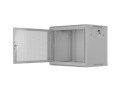 Lanberg Szafa instalacyjna rack wisząca 19 cali 9U 600x450 drzwi perforowane (flat pack) szara