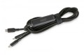 Digitus Kabel zasilający 2w1 USB-C - 2x USB-C, USB 2.0 140W PD 3.1, nylonowy, 1,8m czarny