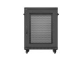 Lanberg Szafa instalacyjna rack stojąca 19 cali 15U 600x600 drzwi perforowane czarna (Flat pack)