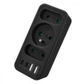 Maclean Rozdzielacz na 3 gniazdka MCE248 F/B 2xUSB-A 2xUSB-C czarny