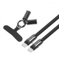 TB Kabel 2w1 USB C smycz 1.2 m czarny