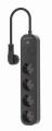 Gembird Inteligentna listwa Tuya 4xDE 2xUSB-A 1xUSB-C Czarna